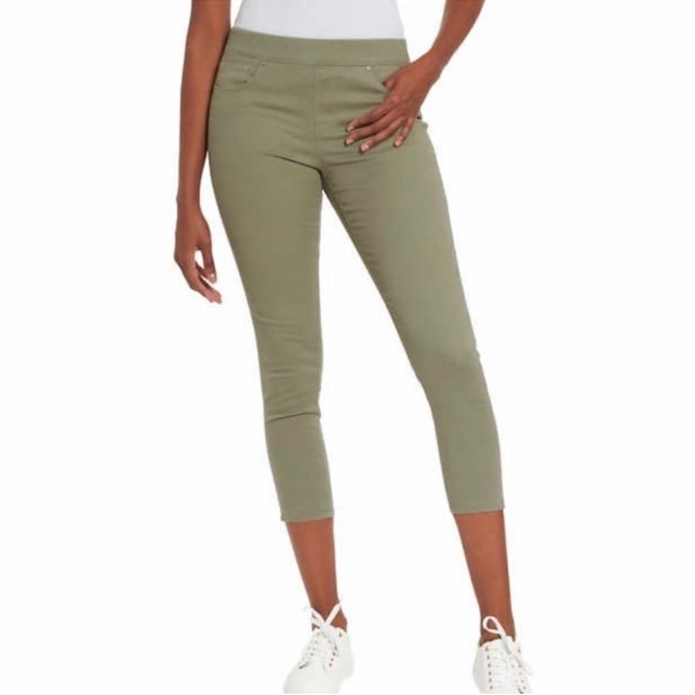 GLORIA VANDERBILT WOMEN’S MID-RISE PULL-ON PANTS CROP LENGTH SIZE: 8